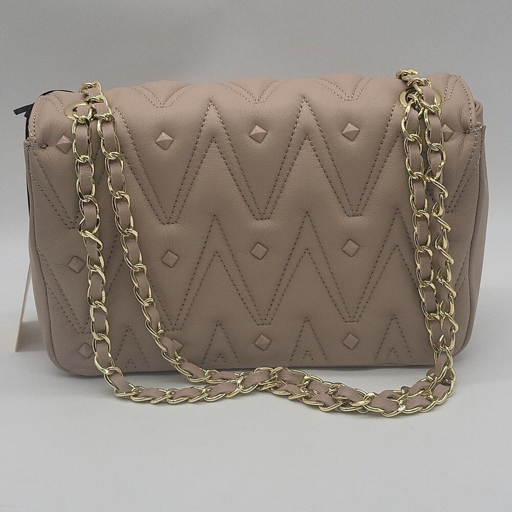 Valentino by Mario Valentino Antoinette Studs Dusty Pink Leather Bag NWT Italy - Picture 7 of 15